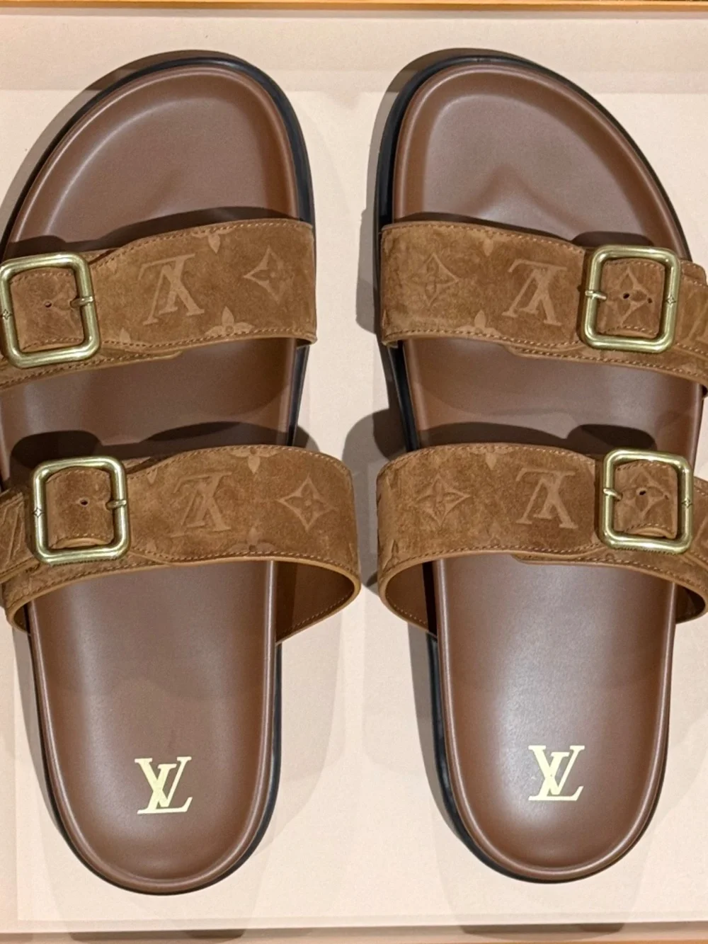 Louis Vuitton LV Venice Mule Sandals Brown Monogram Men’s Size 12 New With Box